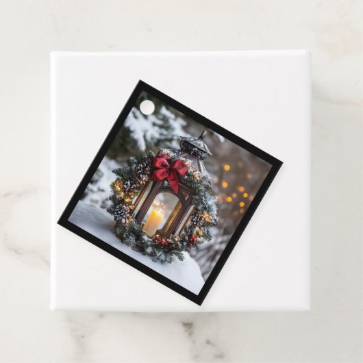 Christmas Candle Lantern Bedankjes Labels (In situ)