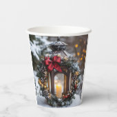 Christmas Candle Lantern Papieren Bekers (Achterkant)