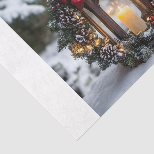 Christmas Candle Lantern Tissuepapier (Detail)