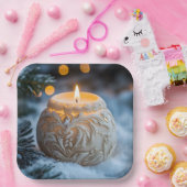 Christmas Candle Papieren Bordje (Feest)