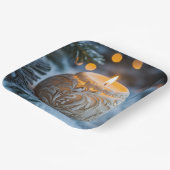 Christmas Candle Papieren Bordje (Gebogen)