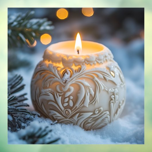Christmas Candle Raamsticker (Vel 3)