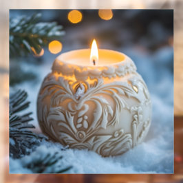 Christmas Candle Raamsticker