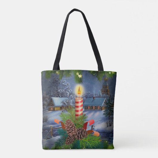 Christmas candle tote bag (Achterkant)