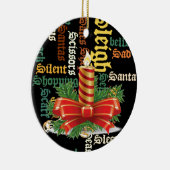 Christmas Candle Word Art Collectie Keramisch Ornament (Rechts)