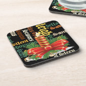 Christmas Candle Word Art Collectie Onderzetter (Linkerzijde)