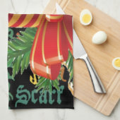 Christmas Candle Word Art Collectie Theedoek (Quarter Fold)