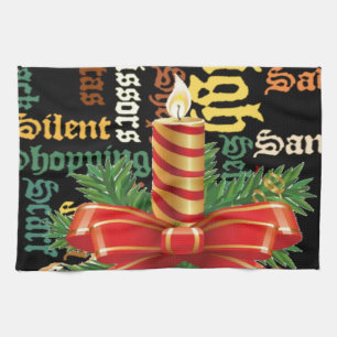 Christmas Candle Word Art Collectie Theedoek