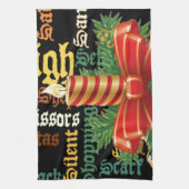 Christmas Candle Word Art Collectie Theedoek (Verticaal)