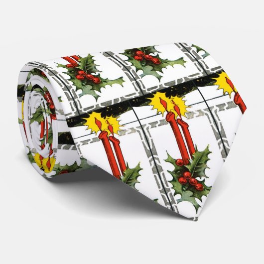 Christmas Candles Stropdas (Opgerold)