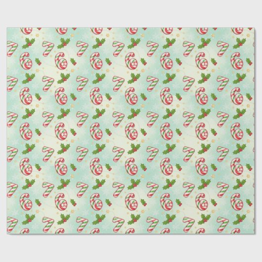 Christmas Candy Cane 6-7 Meme Holiday Cadeaupapier (Vlak)
