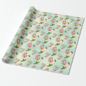 Christmas Candy Cane 6-7 Meme Holiday Cadeaupapier (Uitgerold)