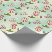 Christmas Candy Cane 6-7 Meme Holiday Cadeaupapier (Hoek)