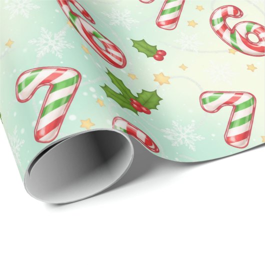 Christmas Candy Cane 6-7 Meme Holiday Cadeaupapier (Rol Hoek)