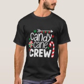 Christmas Candy Cane Crew Shirt Women Girls Boys K (Voorkant)