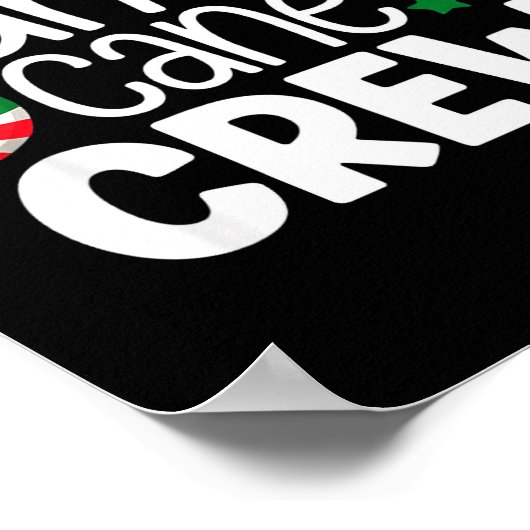 Christmas Candy Cane Crew Shirt Women Girls Boys K Poster (Hoek)