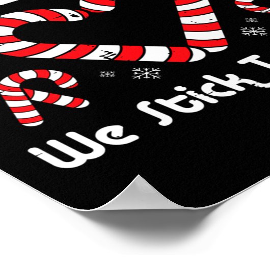 Christmas Candy Cane Crew Stick Together Xmas Wome Poster (Hoek)