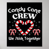 Christmas Candy Cane Crew Stick Together Xmas Wome Poster (Voorkant)