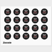 Christmas Candy Cane Crew Stick Together Xmas Wome Ronde Sticker (Vel)