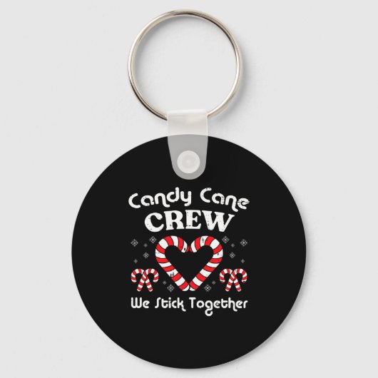 Christmas Candy Cane Crew Stick Together Xmas Wome Sleutelhanger (Voorkant)