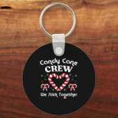 Christmas Candy Cane Crew Stick Together Xmas Wome Sleutelhanger (Voorkant)