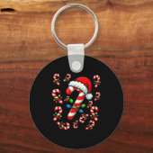 Christmas Candy Cane Crew Xmas Holiday Family Matc Sleutelhanger (Voorkant)