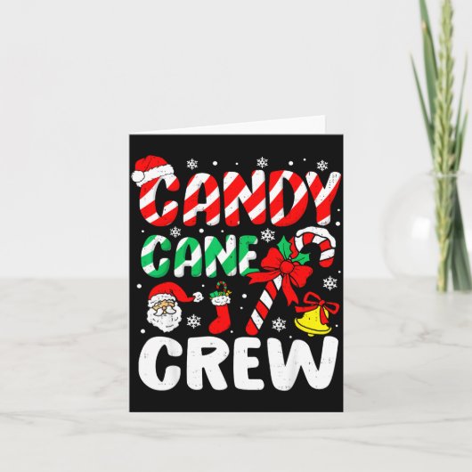 Christmas Candy Cane Crew Xmas Holiday Toddler Kid Kaart (Voorkant)