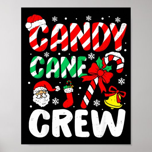 Christmas Candy Cane Crew Xmas Holiday Toddler Kid Poster (Voorkant)