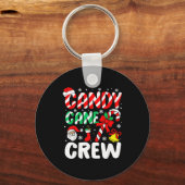 Christmas Candy Cane Crew Xmas Holiday Toddler Kid Sleutelhanger (Voorkant)