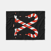 Christmas Candy Cane Drip Boys Girls Kids  Fleece Deken (Voorkant (Horizontaal))
