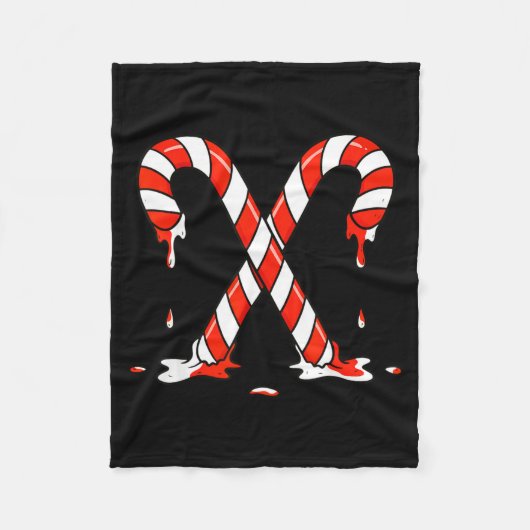 Christmas Candy Cane Drip Boys Girls Kids  Fleece Deken (Voorkant)