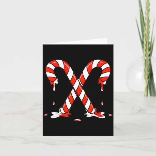 Christmas Candy Cane Drip Boys Girls Kids  Kaart (Voorkant)