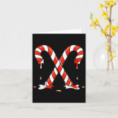 Christmas Candy Cane Drip Boys Girls Kids  Kaart (Gele Bloem)