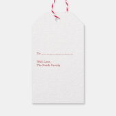 Christmas Candy Cane Gift Label Cadeaulabel (Achterkant)