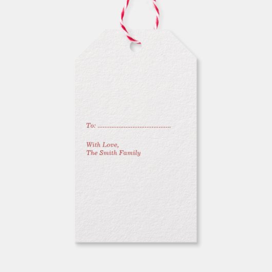Christmas Candy Cane Gift Label Cadeaulabel (Achterkant)