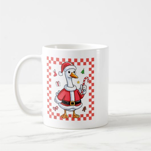 Christmas Candy Cane Goose Christmas Santa Xmas  Koffiemok (Links)