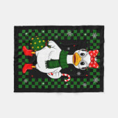 Christmas Candy Cane Goose Matching Couple Xmas Bo Fleece Deken (Voorkant (Horizontaal))