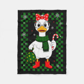 Christmas Candy Cane Goose Matching Couple Xmas Bo Fleece Deken (Voorkant)