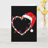 Christmas Candy Cane Heart Funny Love Candy Men Wo Kaart (Gele Bloem)