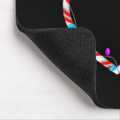 Christmas Candy Cane Heart Funny Love Candy Men Wo Muismat (Hoek)