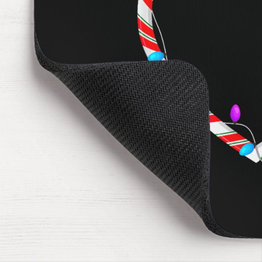 Christmas Candy Cane Heart Funny Love Candy Men Wo Muismat (Hoek)