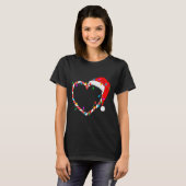 Christmas Candy Cane Heart Funny Love Candy Men Wo T-shirt (Voorkant volledig)