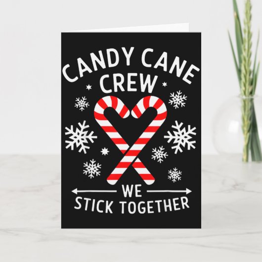 Christmas Candy Cane Heart Holiday Family Matching Kaart (Voorkant)