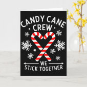 Christmas Candy Cane Heart Holiday Family Matching Kaart (Gele Bloem)