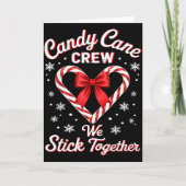 Christmas Candy Cane Heart Holiday Family Matching Kaart (Voorkant)