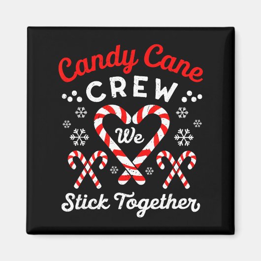 Christmas Candy Cane Heart Holiday Family Matching Magneet (Voorkant)