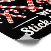 Christmas Candy Cane Heart Holiday Family Matching Poster (Hoek)