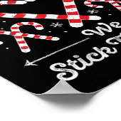 Christmas Candy Cane Heart Holiday Family Matching Poster (Hoek)