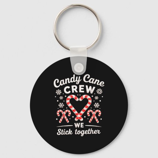 Christmas Candy Cane Heart Holiday Family Matching Sleutelhanger (Voorkant)