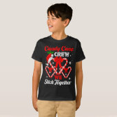 Christmas Candy Cane Heart Holiday Family Matching T-shirt (Voorkant volledig)